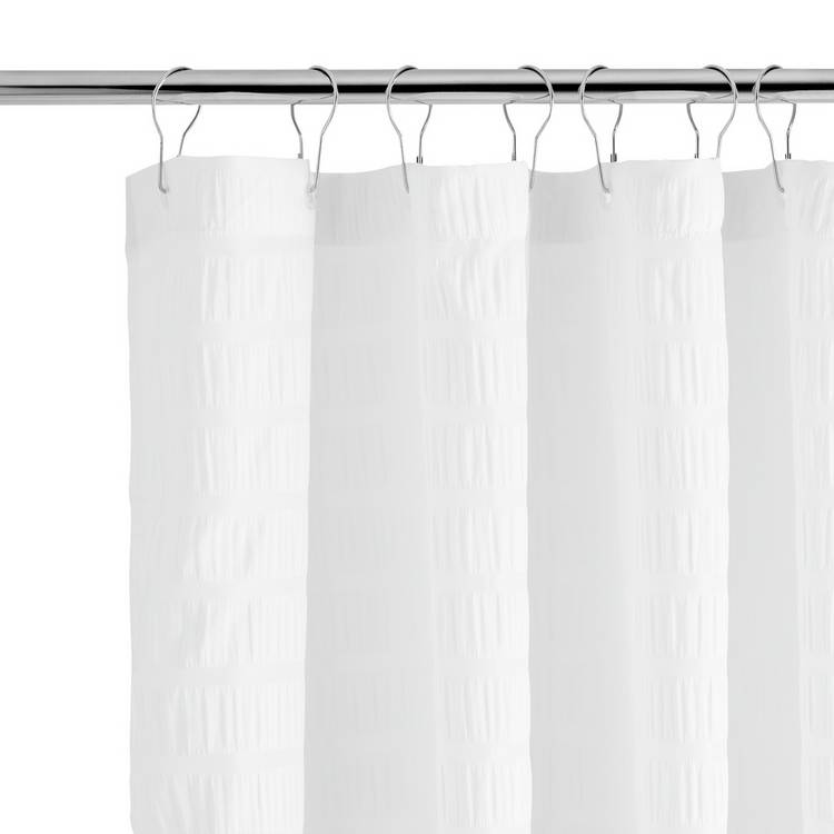 Habitat white seersucker shower curtain 180x180cm, UK version