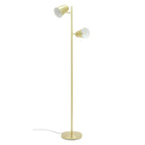 Habitat Iras brass double head floor lamp - British product