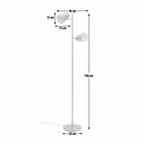 Habitat Iras brass double head floor lamp - British product