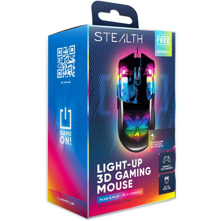 STEALTH 3D Light-Up wired gaming mouse - British product