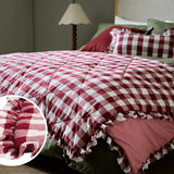 Argos Habitat Gingham Quilted Bedspread Berry 200x220cm- Buy online at McGrocer
