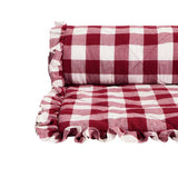 Habitat gingham quilted bedspread berry 200x220cm, imported from the UK