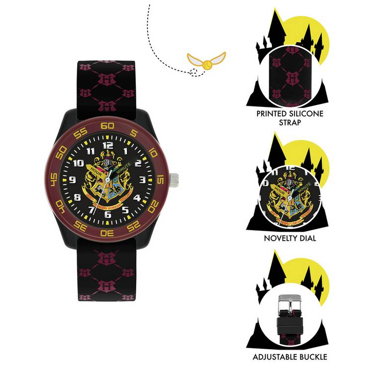Warner Brothers Harry Potter watch black dial Hogwarts emblem 32mm (British brand)