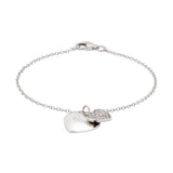 Argos Moon & Back Sterling Silver Crystal Set Mum Charm Bracelet, 19cm- Buy online at McGrocer