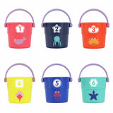 Argos Chad Valley Bathtime Number Buckets 6 Pack- Buy online at McGrocer