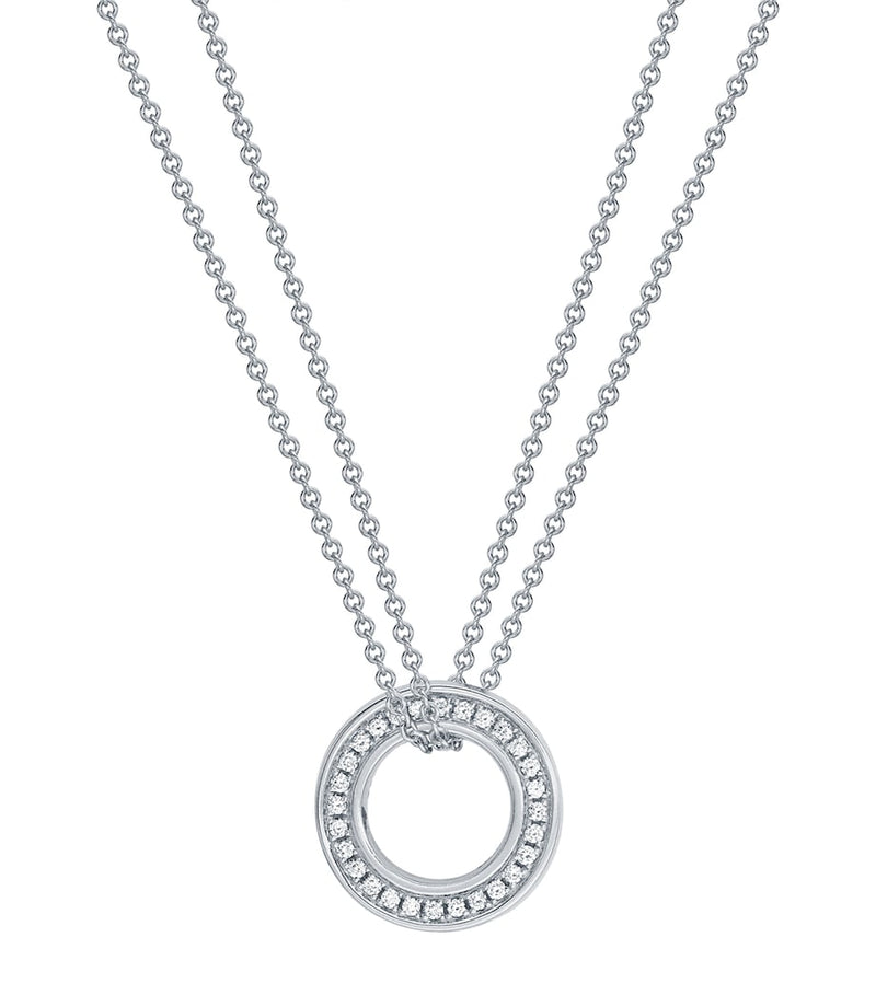Boodles white gold diamond pendant necklace - British product