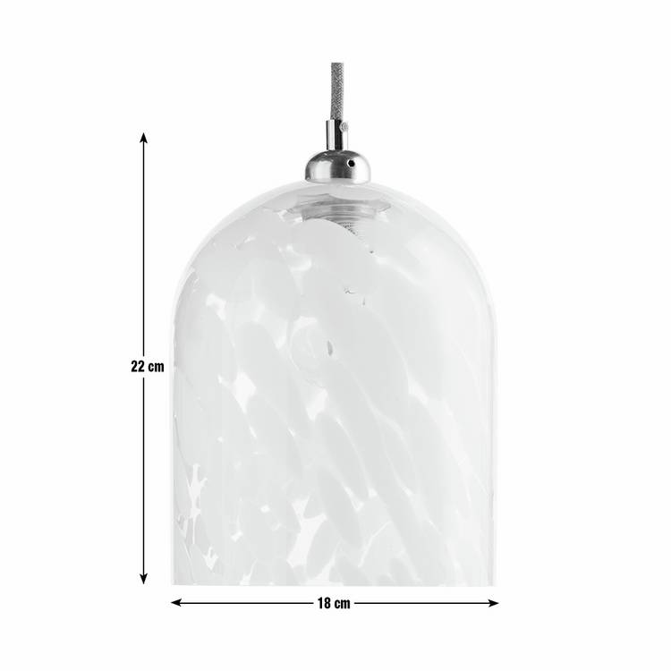 Argos Home white confetti glass lampshade 18cm (British brand)