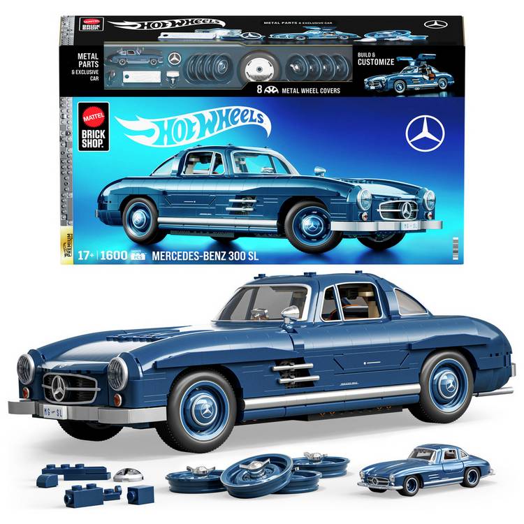 Mattel Brick Shop Mercedes-Benz 300 SL building set 1600 pieces (British brand)