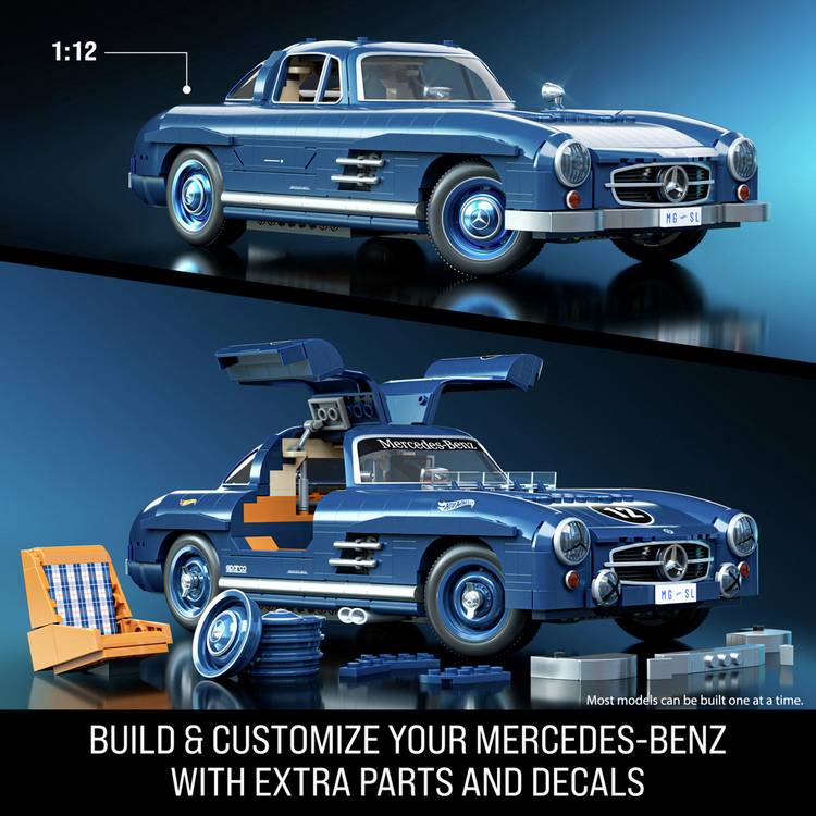 Mattel Brick Shop Mercedes-Benz 300 SL building set 1600 pieces (British brand)