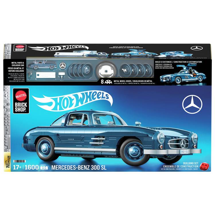 Mattel Brick Shop Mercedes-Benz 300 SL building set 1600 pieces (British brand)
