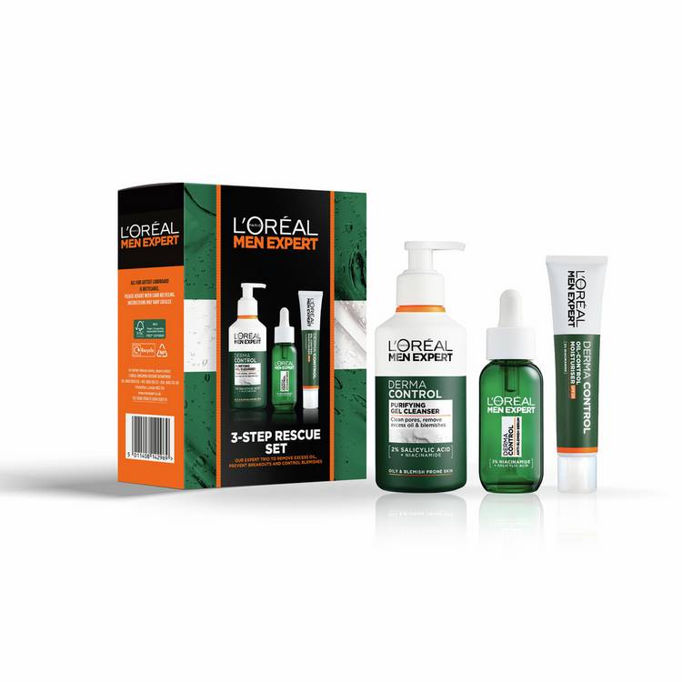 L'Oreal Men Expert Derma Control skincare set (British brand)