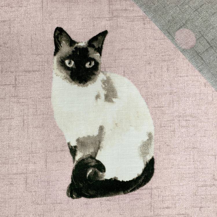 Fusion Cats blush pink bedding set single - British product