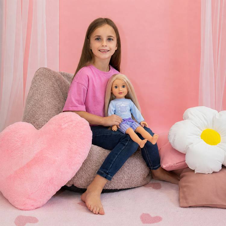 DesignAfriend 18 and 14 inch sister doll set, imported from the UK
