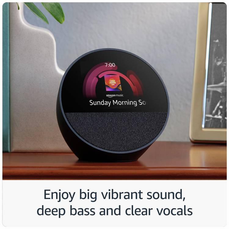 Amazon Echo Spot smart alarm clock Blue - British product