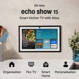 Amazon Echo Show 15 smart display with Fire TV and Alexa, imported from the UK