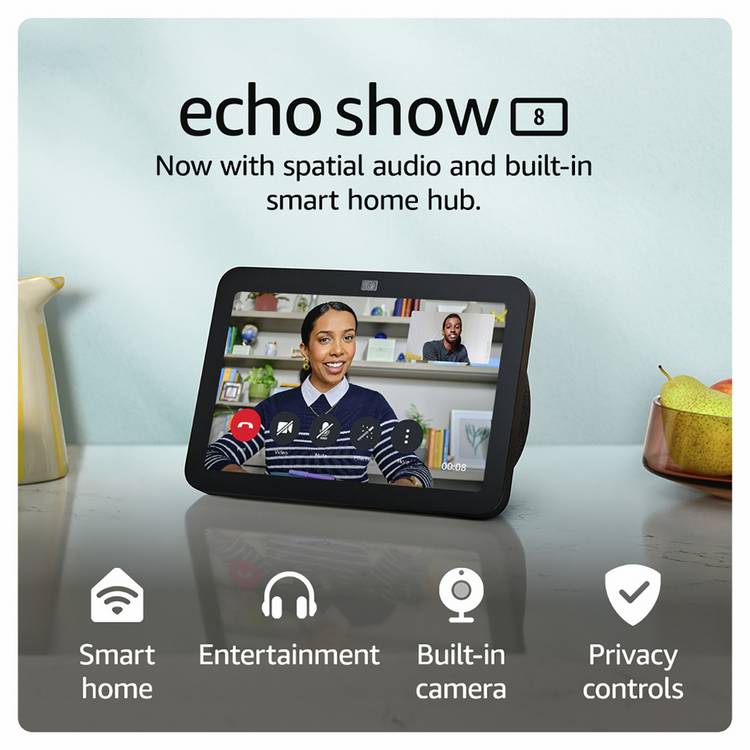 Amazon Echo Show 8 3rd Gen smart speaker, imported from the UK