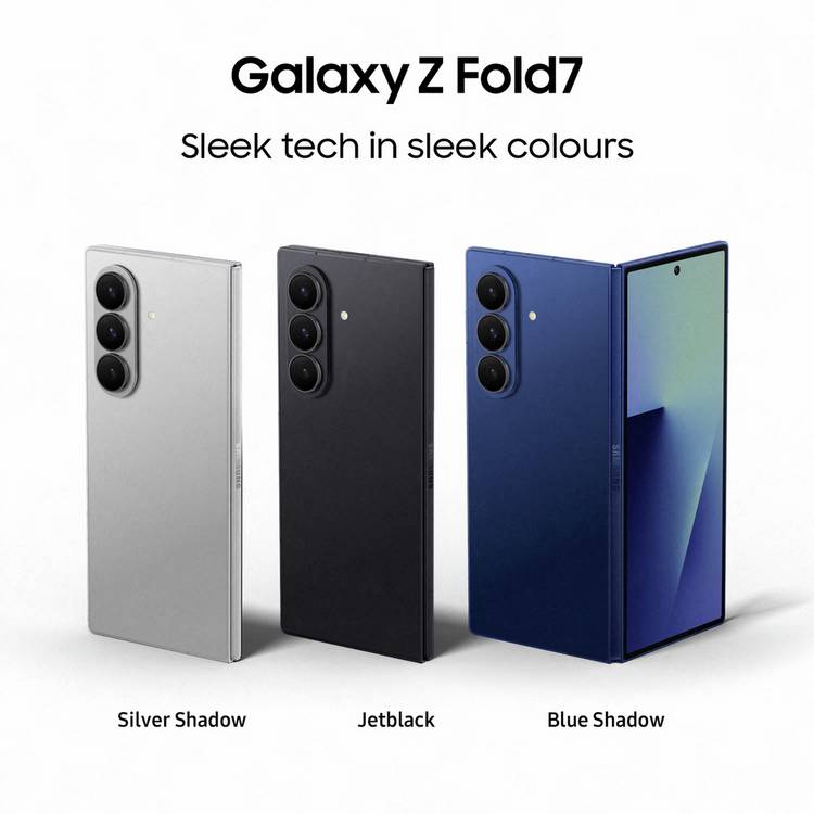Samsung Galaxy Z Fold7 5G 1TB Blue smartphone, UK version