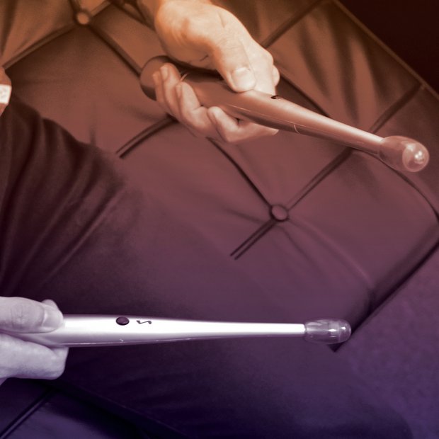 Digital drumsticks with light-up tips - British product