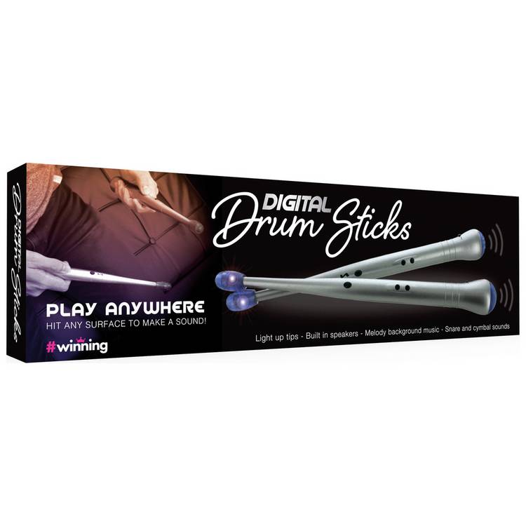 Digital drumsticks with light-up tips - British product