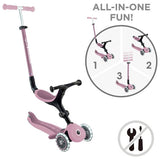 Globber Go Up Active Lights Eco scooter pink, imported from the UK