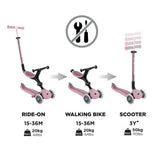 Globber Go Up Active Lights Eco scooter pink, imported from the UK