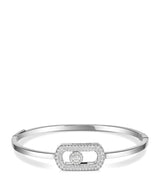 Harrods Messika So Move White Gold and Diamond Pavé Bangle 0.67ct- Buy online at McGrocer