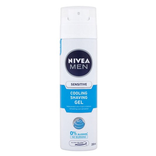 NIVEA MEN Sensitive Cooling Shave Gel with 0 % Alcohol, 200ml shaving Boots   