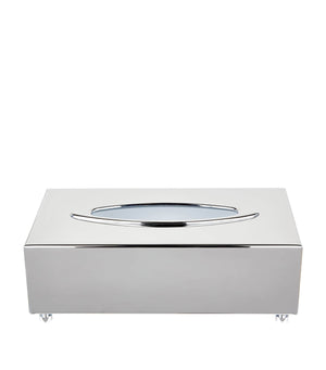 ZODIAC Rectangular Chrome Tissue Box