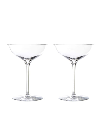 Harrods Waterford Elegance Champagne Belle Coupe Set of 2 Champagne Saucers- Buy online at McGrocer