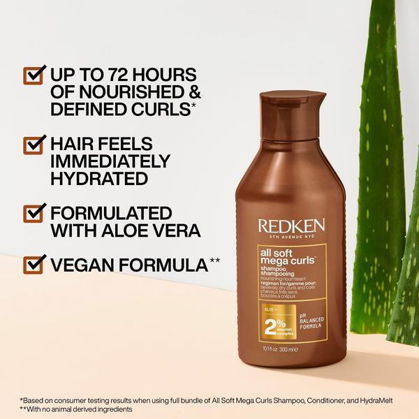 Redken All Soft Mega Curl Shampoo 300ml, imported from the UK