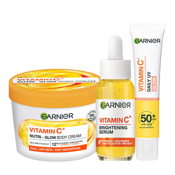 Garnier Vitamin C face and body trio set, UK version
