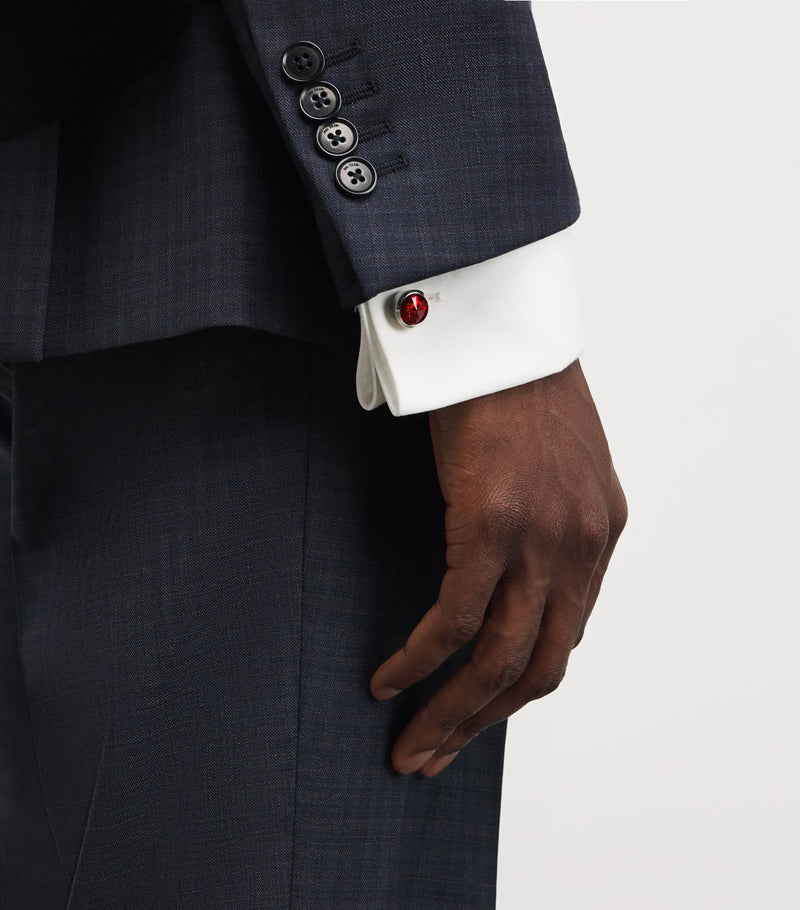 Giorgio Armani sterling silver embellished cufflinks, imported from the UK