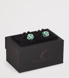 Deakin & Francis sterling silver enamel knot cufflinks - British product