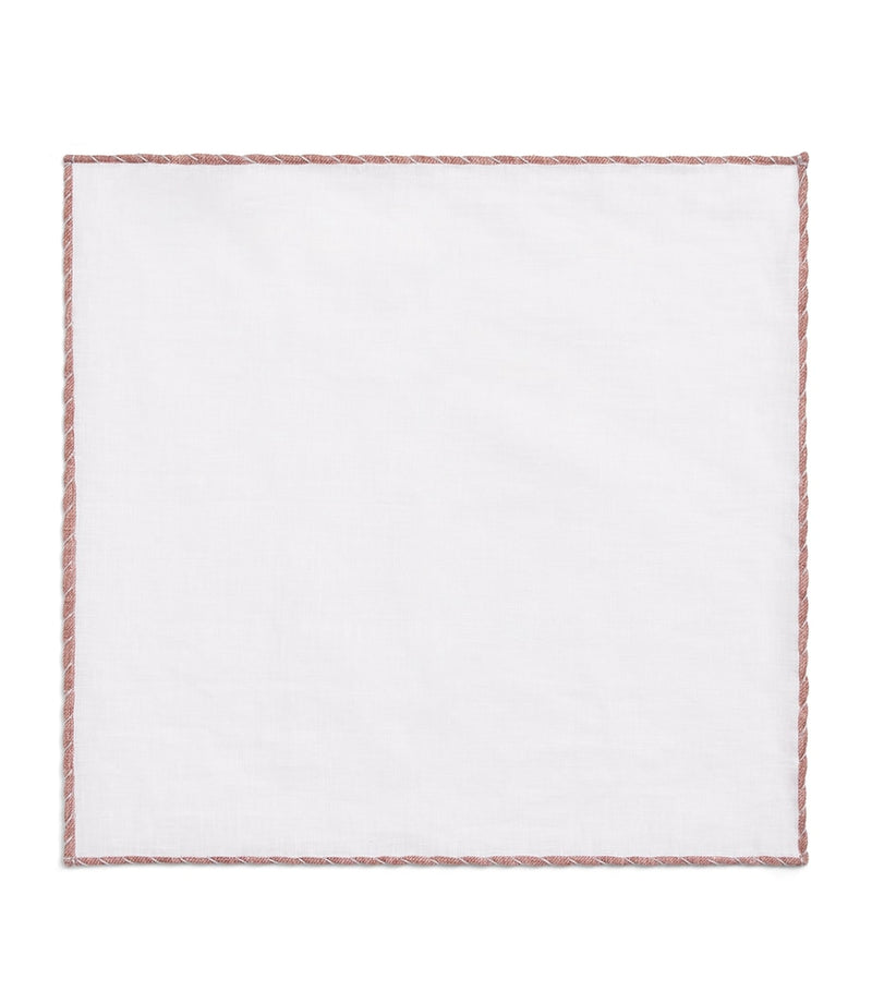 Eleventy cotton-wool pocket square 33cm, imported from the UK