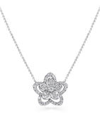 Graff Wild Flower white gold diamond necklace, imported from the UK