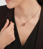 Bvlgari B.zero1 rose gold ceramic necklace - British product