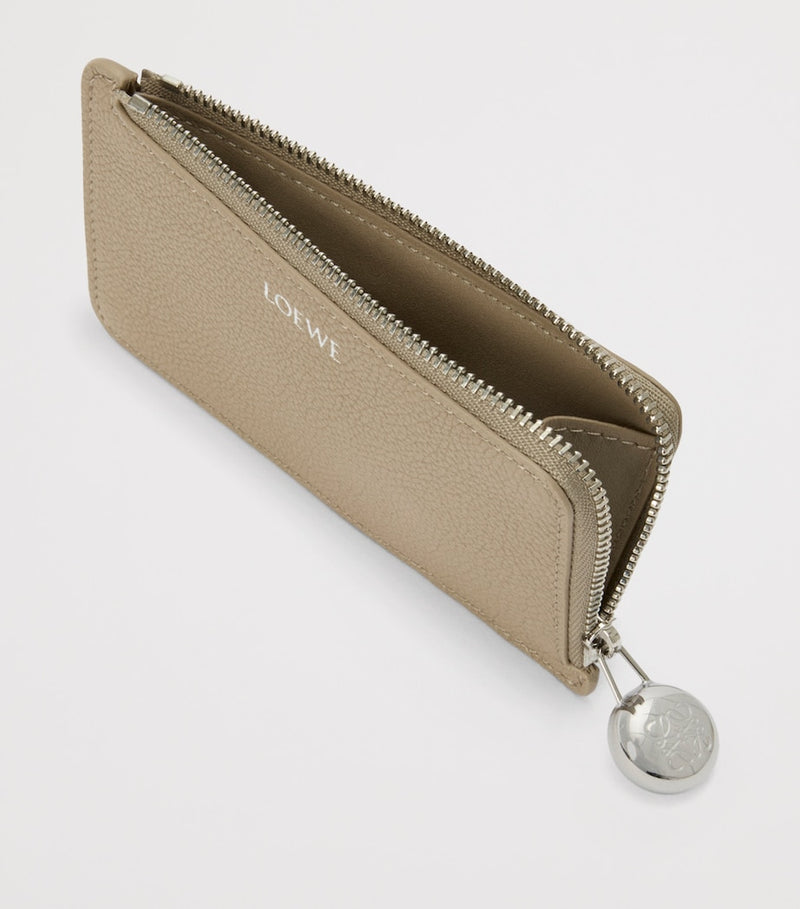 LOEWE Pebble card holder with silver-tone coin fastening, UK version