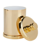 Zodiac Cylinder Gold-Plated Cotton Bud Jar (British brand)