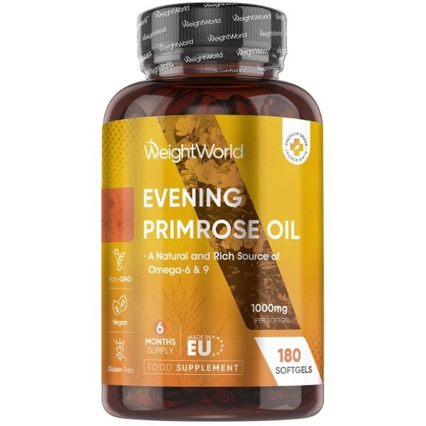 WeightWorld Evening Primrose Oil 1000mg softgels, UK version