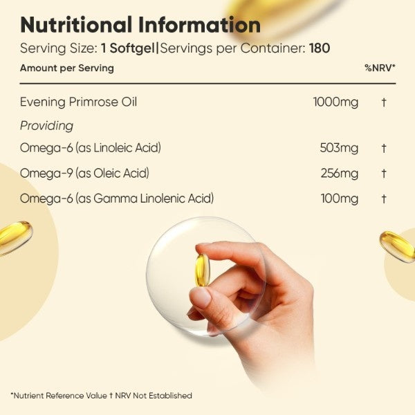 WeightWorld Evening Primrose Oil 1000mg softgels, UK version