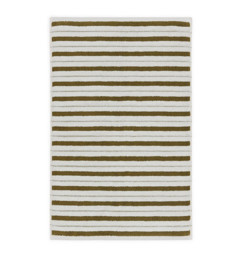 BAINA organic cotton striped bath mat 50cm x 80cm - British product