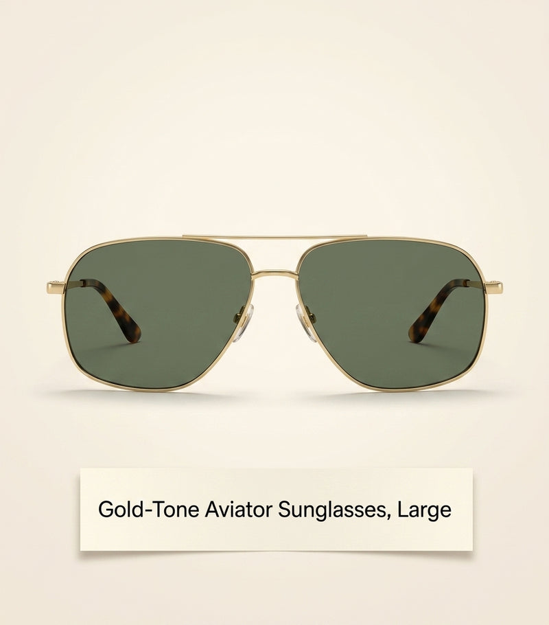 Cartier pilot sunglasses with gold-tone frame (British brand)