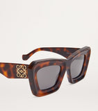 Loewe cat eye sunglasses bevelled edges gold-tone plaques, UK version