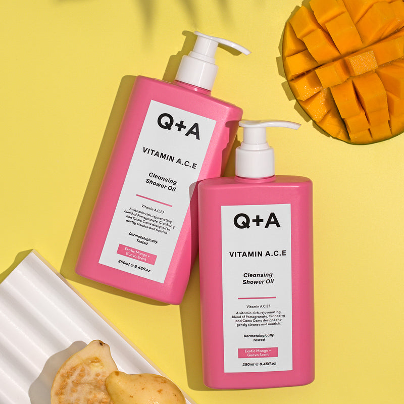 Q+A Vitamin A.C.E Cleansing Shower Oil 250ml
