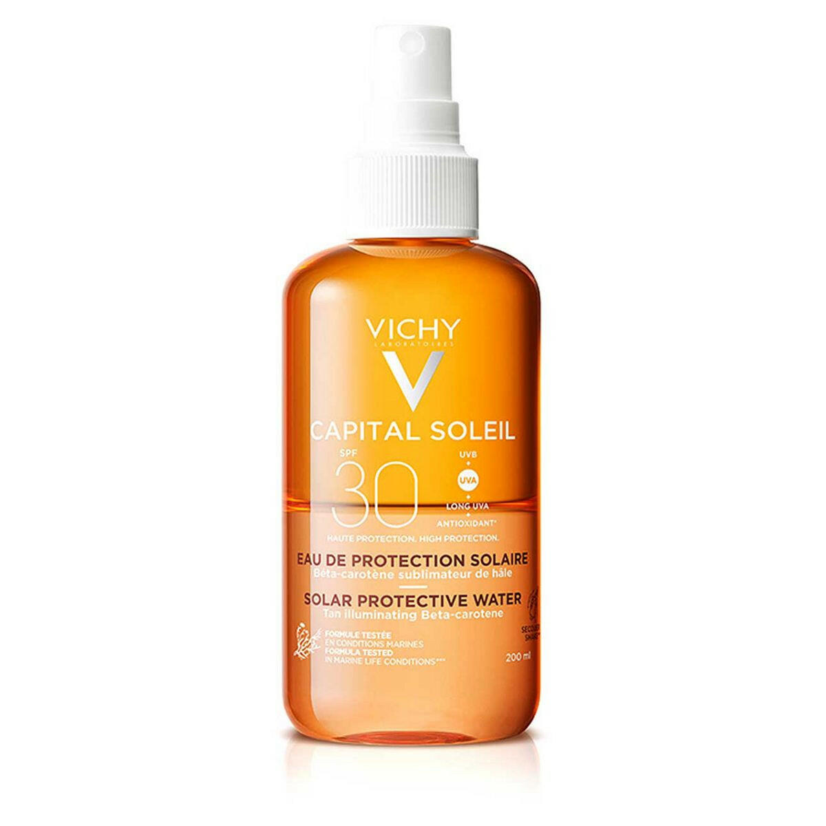 Vichy Capital Soleil Tan Illuminating Sun Protection Water Spray SPF30 for All Skin Types 200ml GOODS Boots