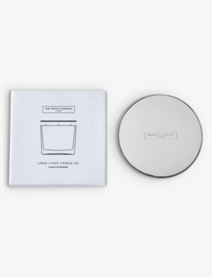 The White Company large candle lid 14cm, imported from the UK