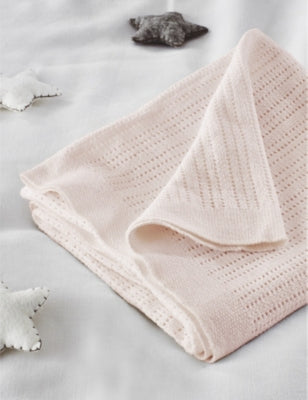 The Little White Company Satin-Edged Cellular Cotton Baby Blanket