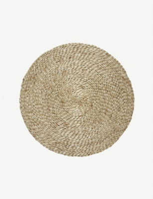 The White Company jute woven placemat 30cm, imported from the UK