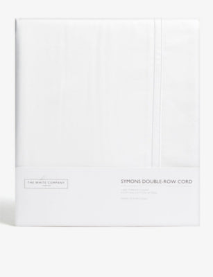 The White Company Symons Double-Row Cord Egyptian Cotton Duvet Cover