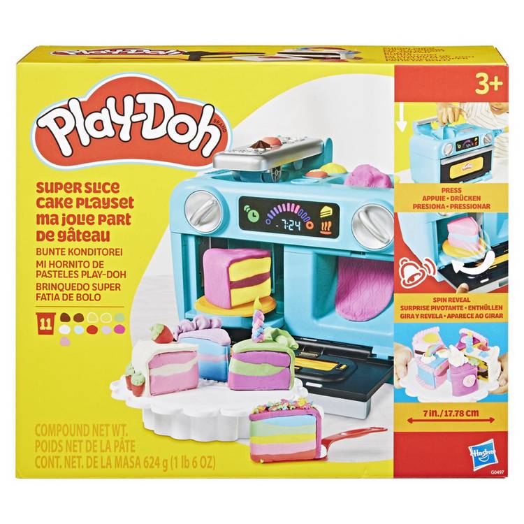 Play-Doh Super Slice cake playset with 11 tubs (British brand)